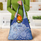 Roos Football Grocery Bag Aboriginal Dot Art Pattern