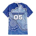 Custom Roos Football Hawaiian Shirt Aboriginal Dot Art Pattern