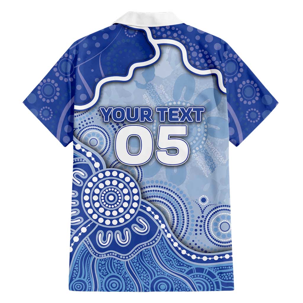 Custom Roos Football Hawaiian Shirt Aboriginal Dot Art Pattern