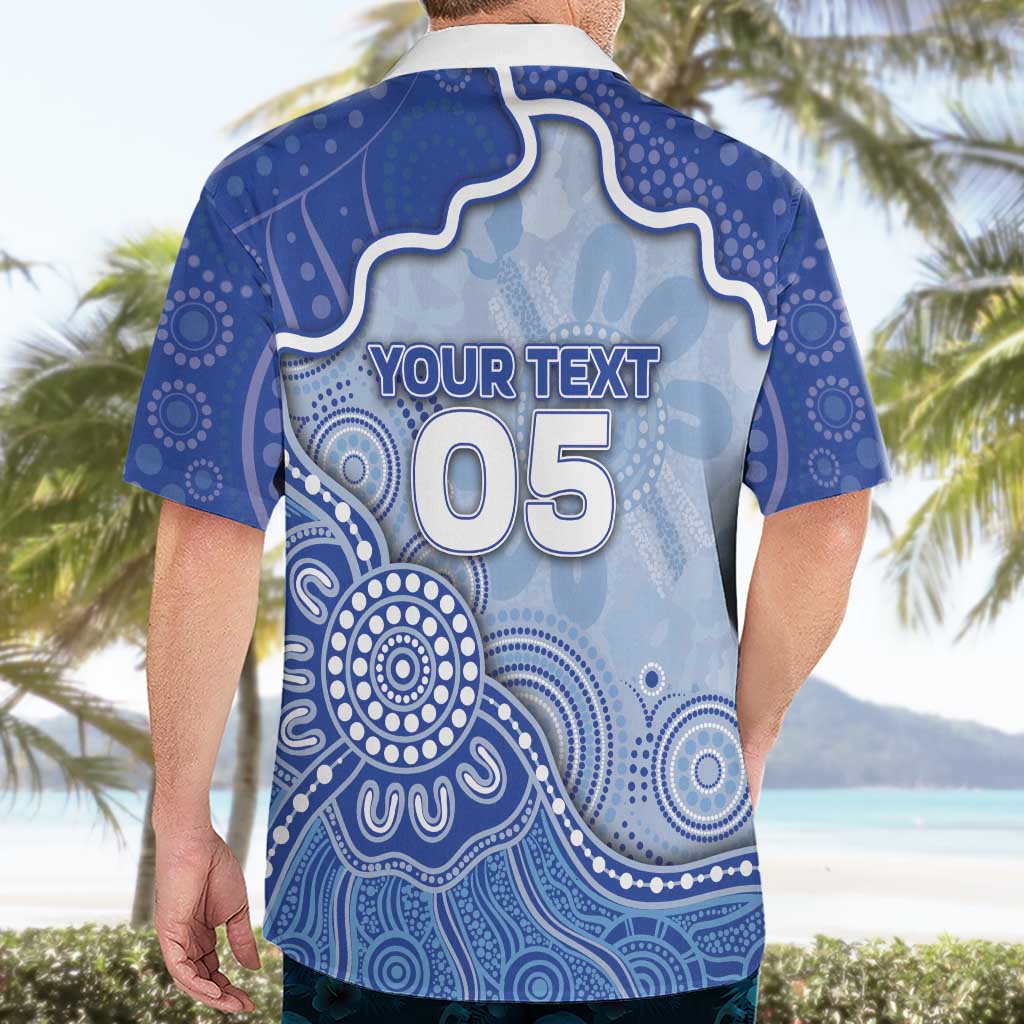 Custom Roos Football Hawaiian Shirt Aboriginal Dot Art Pattern