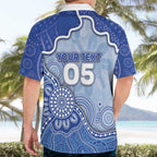 Custom Roos Football Hawaiian Shirt Aboriginal Dot Art Pattern