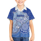 Custom Roos Football Hawaiian Shirt Aboriginal Dot Art Pattern