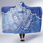 Roos Football Hooded Blanket Aboriginal Dot Art Pattern