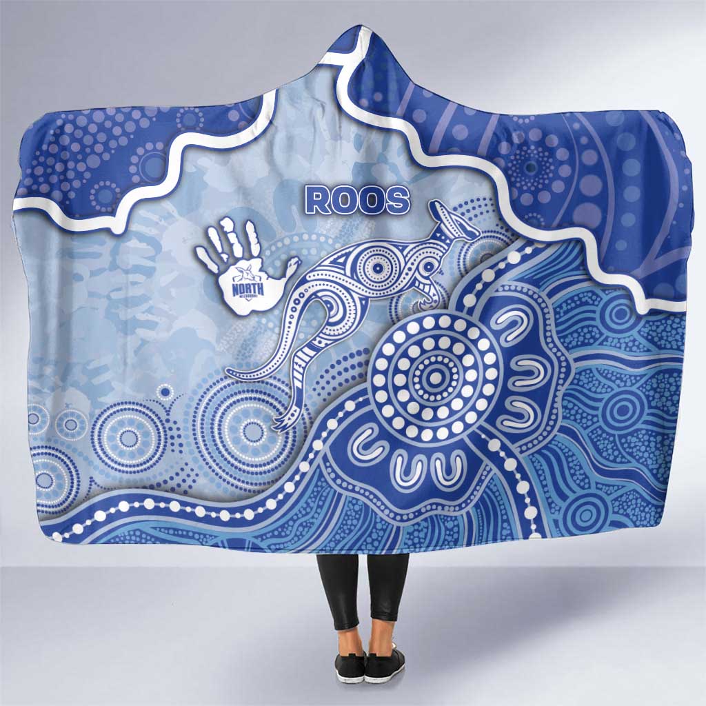 Roos Football Hooded Blanket Aboriginal Dot Art Pattern