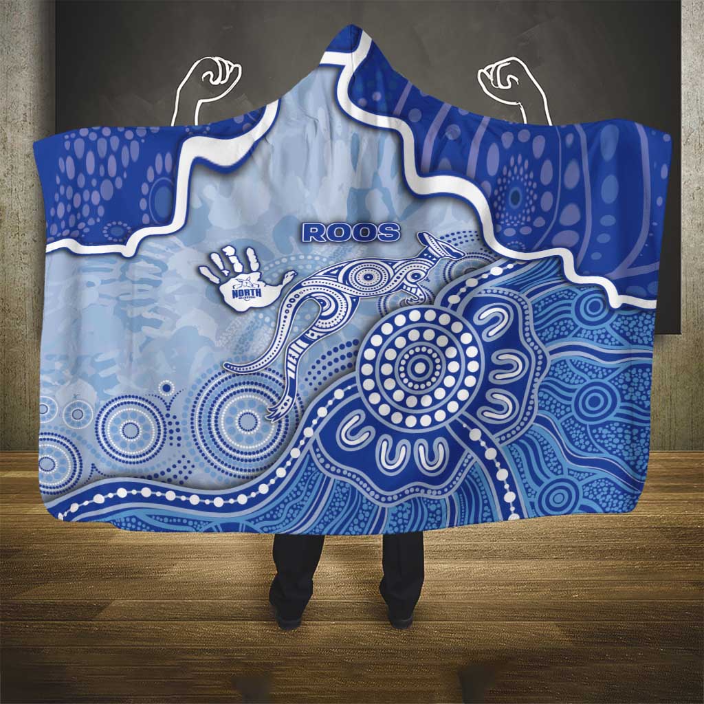 Roos Football Hooded Blanket Aboriginal Dot Art Pattern