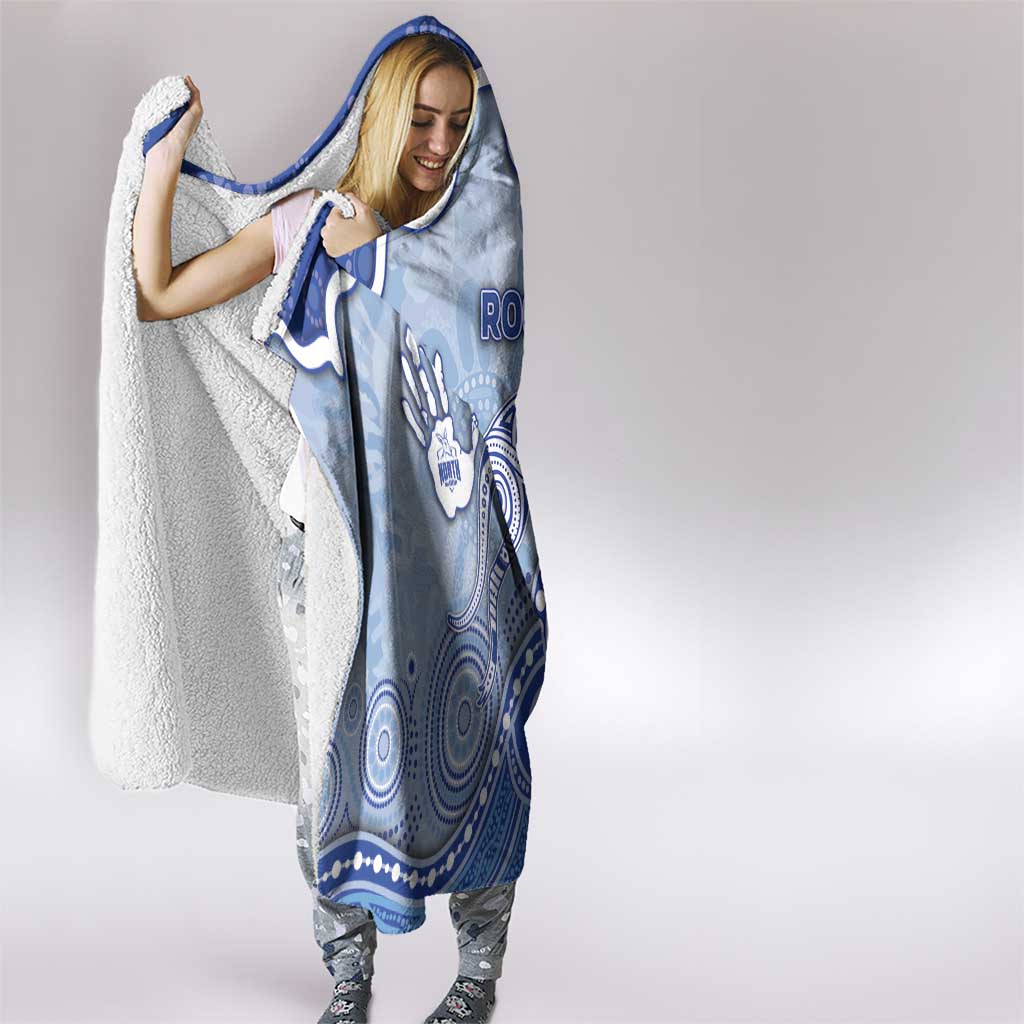 Roos Football Hooded Blanket Aboriginal Dot Art Pattern