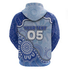 Custom Roos Football Hoodie Aboriginal Dot Art Pattern