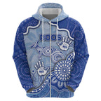 Custom Roos Football Hoodie Aboriginal Dot Art Pattern