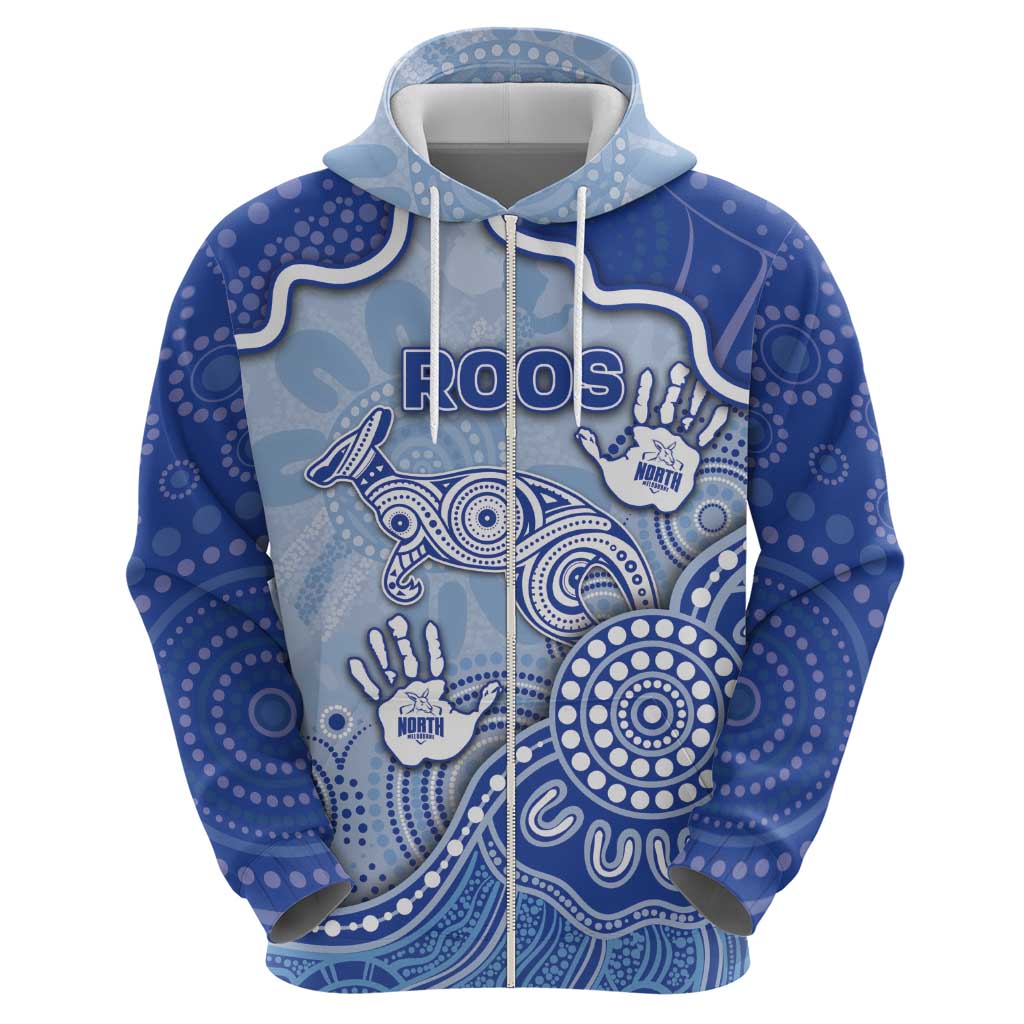 Custom Roos Football Hoodie Aboriginal Dot Art Pattern