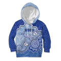 Custom Roos Football Kid Hoodie Aboriginal Dot Art Pattern