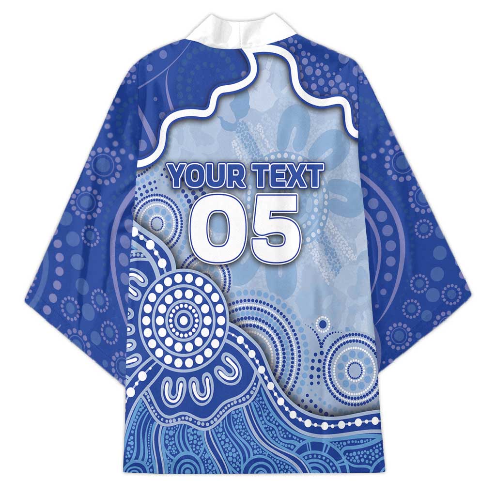 Custom Roos Football Kimono Aboriginal Dot Art Pattern