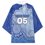Custom Roos Football Kimono Aboriginal Dot Art Pattern