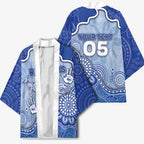 Custom Roos Football Kimono Aboriginal Dot Art Pattern