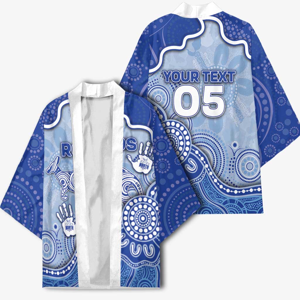 Custom Roos Football Kimono Aboriginal Dot Art Pattern