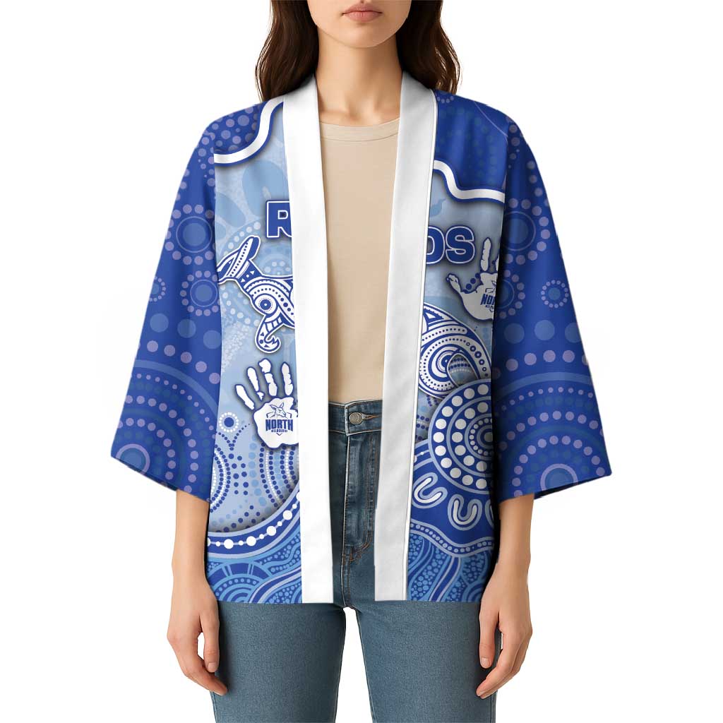 Custom Roos Football Kimono Aboriginal Dot Art Pattern