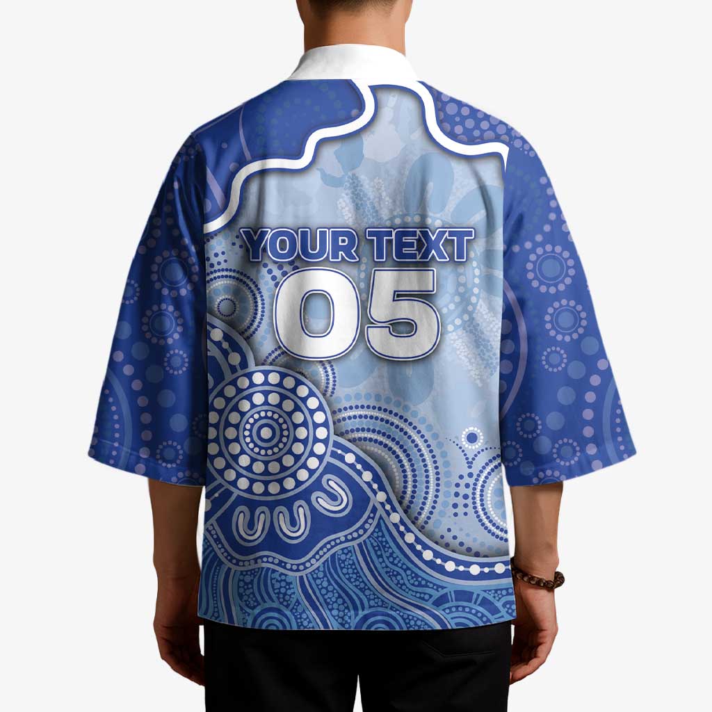 Custom Roos Football Kimono Aboriginal Dot Art Pattern