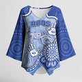 Custom Roos Football Kimono Sleeve Blouse Aboriginal Dot Art Pattern