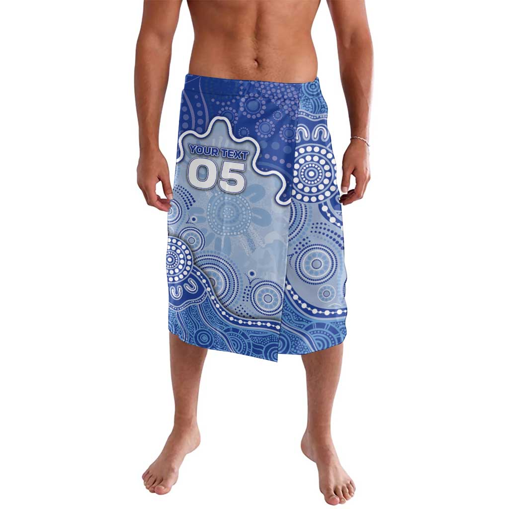 Custom Roos Football Lavalava Aboriginal Dot Art Pattern