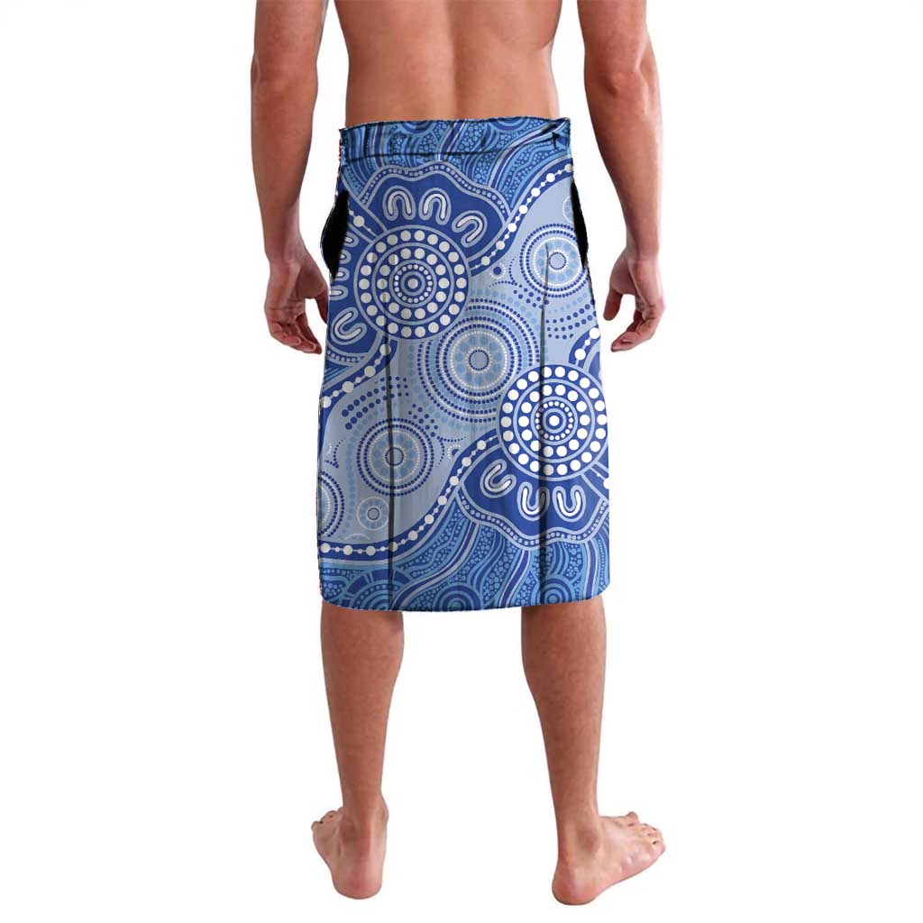 Custom Roos Football Lavalava Aboriginal Dot Art Pattern