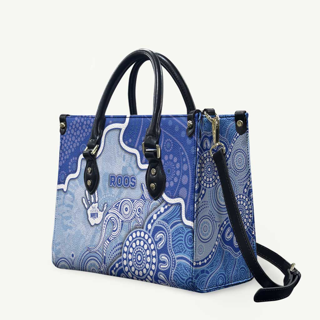Roos Football Leather Bag Aboriginal Dot Art Pattern
