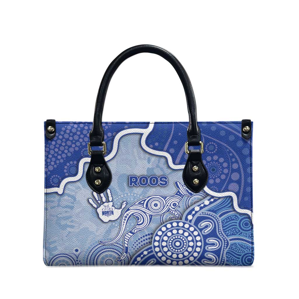 Roos Football Leather Bag Aboriginal Dot Art Pattern