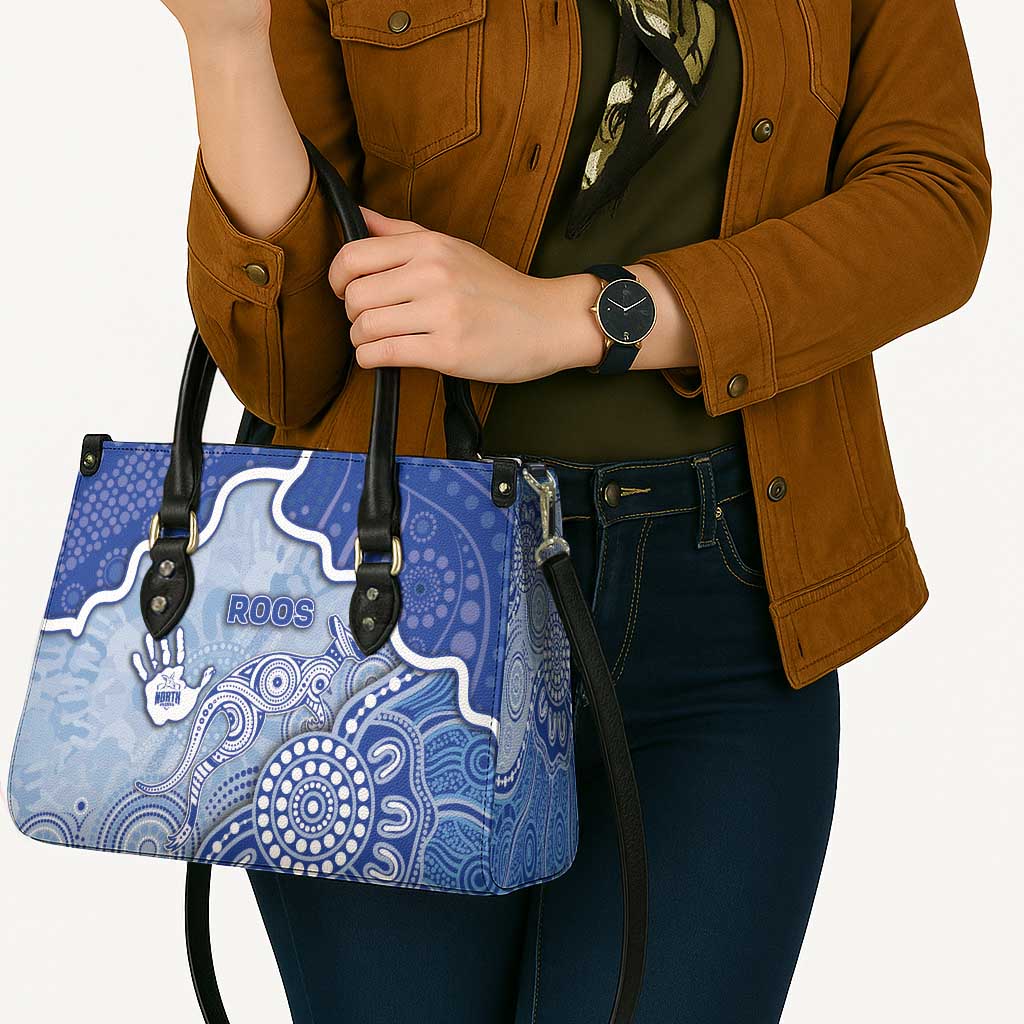 Roos Football Leather Bag Aboriginal Dot Art Pattern