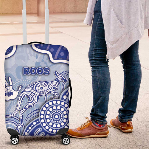Roos Football Luggage Cover Aboriginal Dot Art Pattern