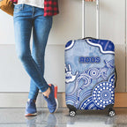 Roos Football Luggage Cover Aboriginal Dot Art Pattern