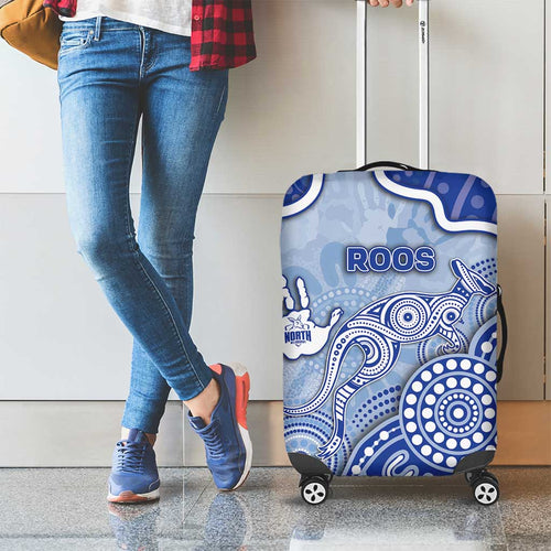 Roos Football Luggage Cover Aboriginal Dot Art Pattern