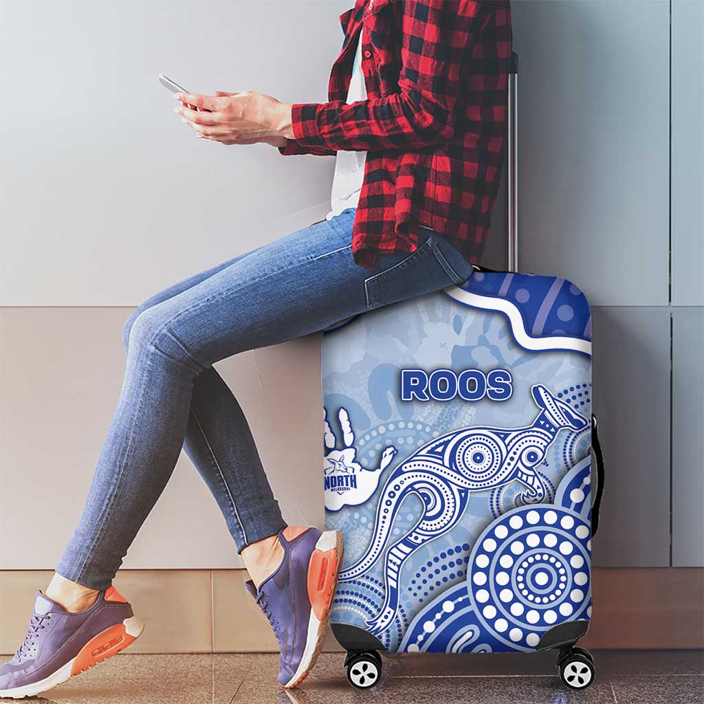 Roos Football Luggage Cover Aboriginal Dot Art Pattern