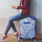 Roos Football Luggage Cover Aboriginal Dot Art Pattern