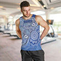 Custom Roos Football Men Tank Top Aboriginal Dot Art Pattern