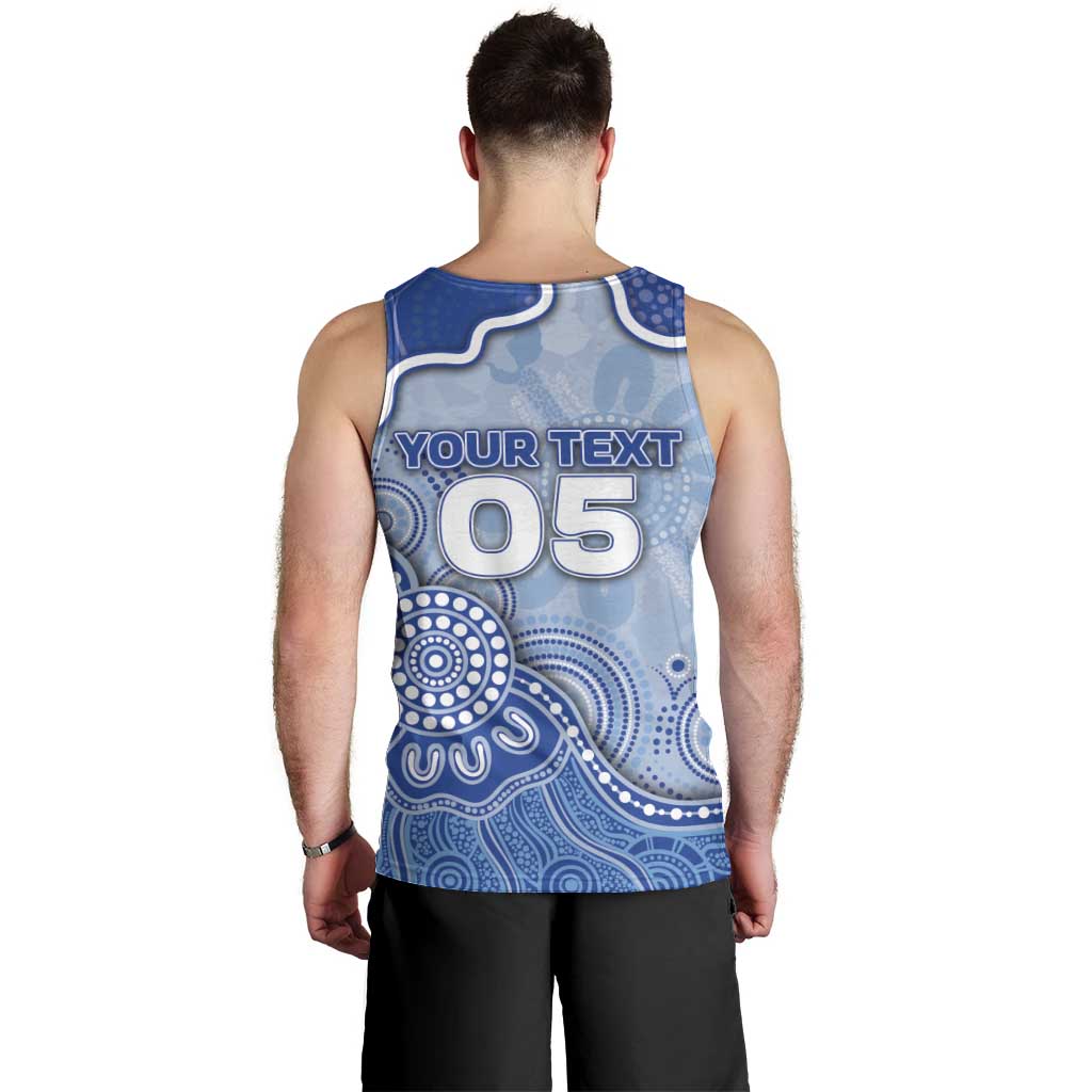 Custom Roos Football Men Tank Top Aboriginal Dot Art Pattern