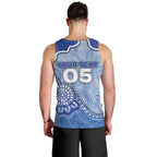 Custom Roos Football Men Tank Top Aboriginal Dot Art Pattern