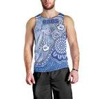 Custom Roos Football Men Tank Top Aboriginal Dot Art Pattern