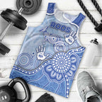 Custom Roos Football Men Tank Top Aboriginal Dot Art Pattern