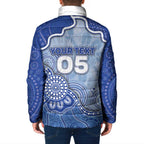Custom Roos Football Padded Jacket Aboriginal Dot Art Pattern