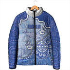 Custom Roos Football Padded Jacket Aboriginal Dot Art Pattern