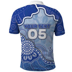 Custom Roos Football Polo Shirt Aboriginal Dot Art Pattern