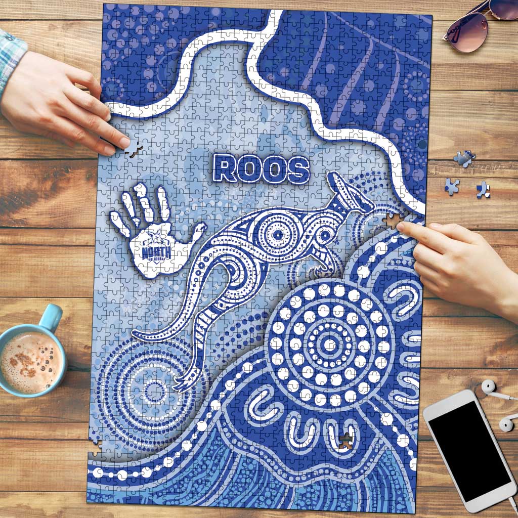 Roos Football Puzzle Aboriginal Dot Art Pattern