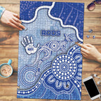 Roos Football Puzzle Aboriginal Dot Art Pattern