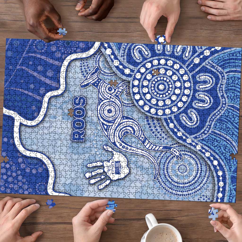 Roos Football Puzzle Aboriginal Dot Art Pattern