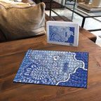 Roos Football Puzzle Aboriginal Dot Art Pattern