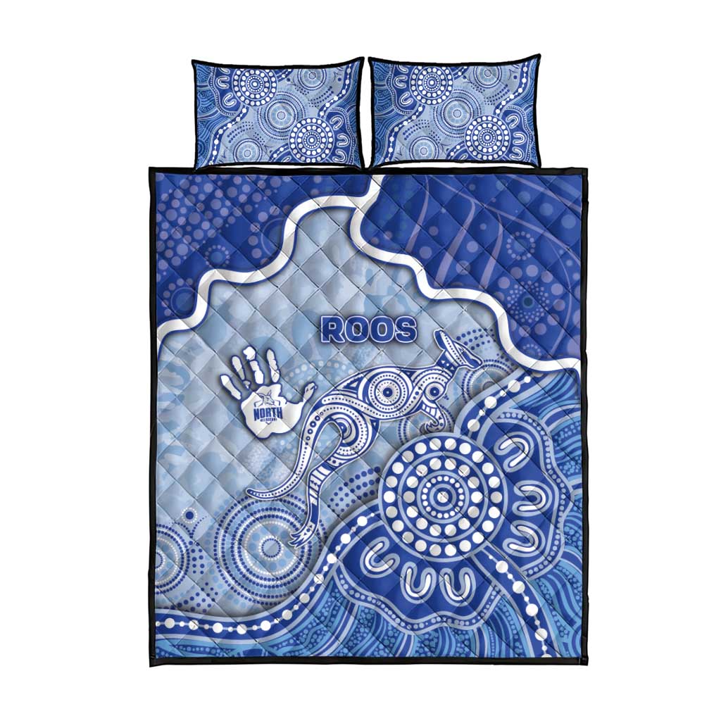 Roos Football Quilt Bed Set Aboriginal Dot Art Pattern