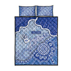 Roos Football Quilt Bed Set Aboriginal Dot Art Pattern