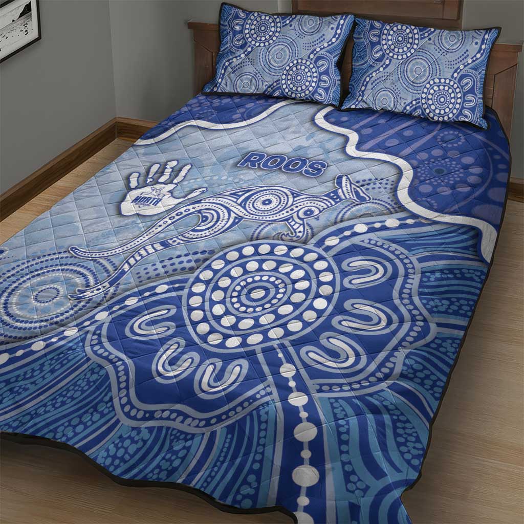 Roos Football Quilt Bed Set Aboriginal Dot Art Pattern