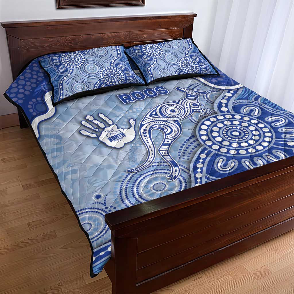 Roos Football Quilt Bed Set Aboriginal Dot Art Pattern
