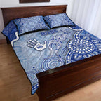 Roos Football Quilt Bed Set Aboriginal Dot Art Pattern