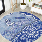 Roos Football Round Carpet Aboriginal Dot Art Pattern