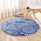 Roos Football Round Carpet Aboriginal Dot Art Pattern